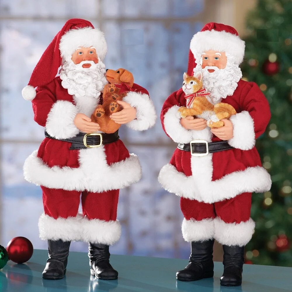 Commercial Christmas Decoration Life Size Fiberglass Santa Claus Snowman Hot Air Balloon Holiday Figures for Sale
