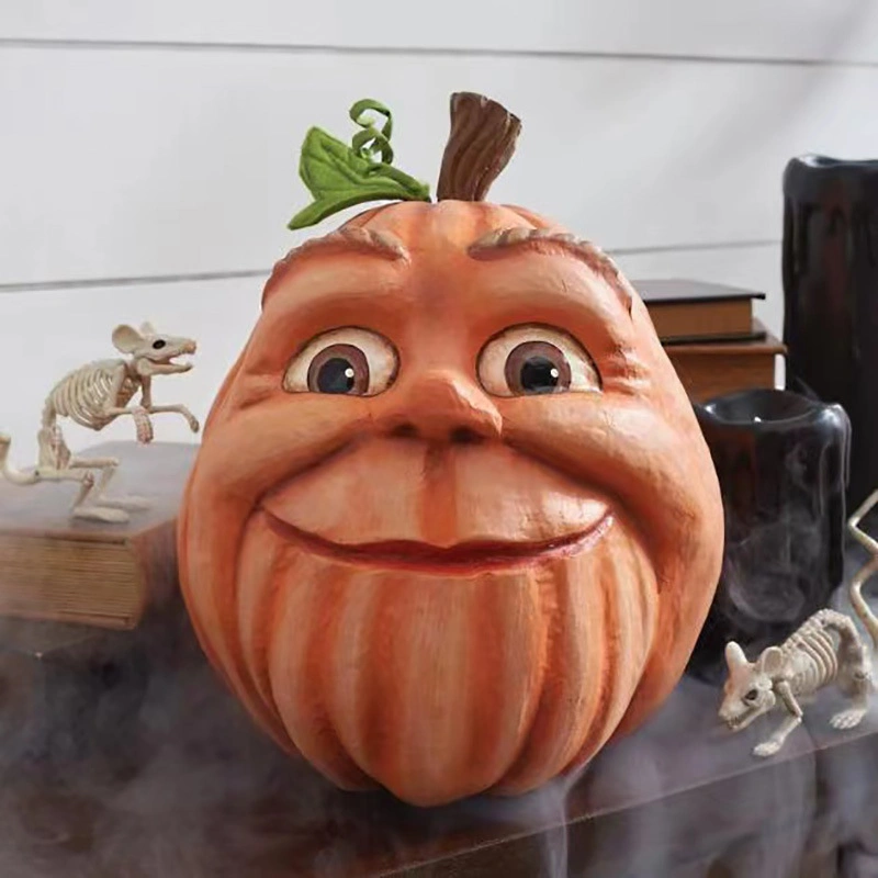 Customize Resin Craft Ghost Face Pumpkin Halloween Decoration