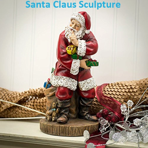 Commercial Christmas Decoration Life Size Fiberglass Santa Claus Snowman Hot Air Balloon Holiday Figures for Sale