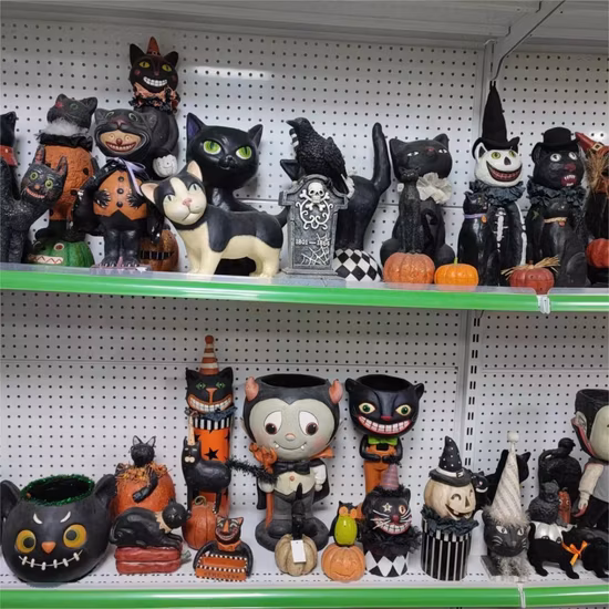 Halloween-Dekoration mit Kürbissen aus Polyresin zum Basteln