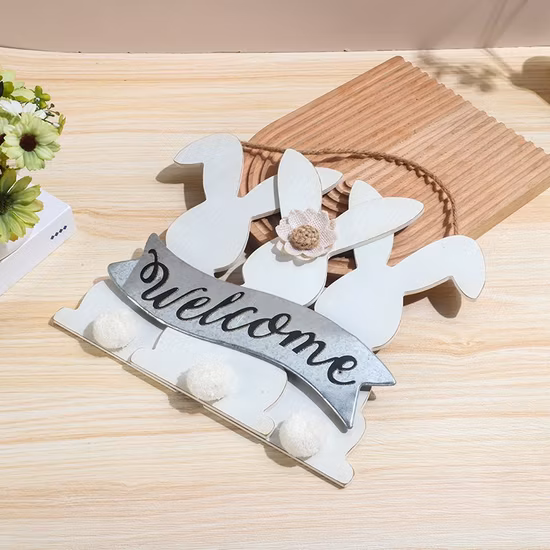 DIY-Holz-Unvollendetes Holz-Kaninchen von Ostern-Bastelarbeiten Holzausschnitt-Dekor zum Bemalen